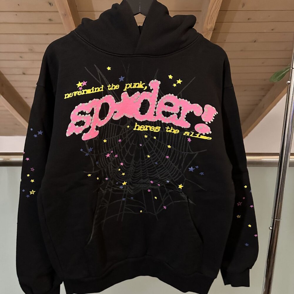 COPY - Sp5der Hoodie Black P*nk V2 Authentic Size M
